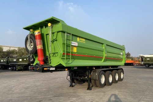 Semi-remorque benne 4 essieux